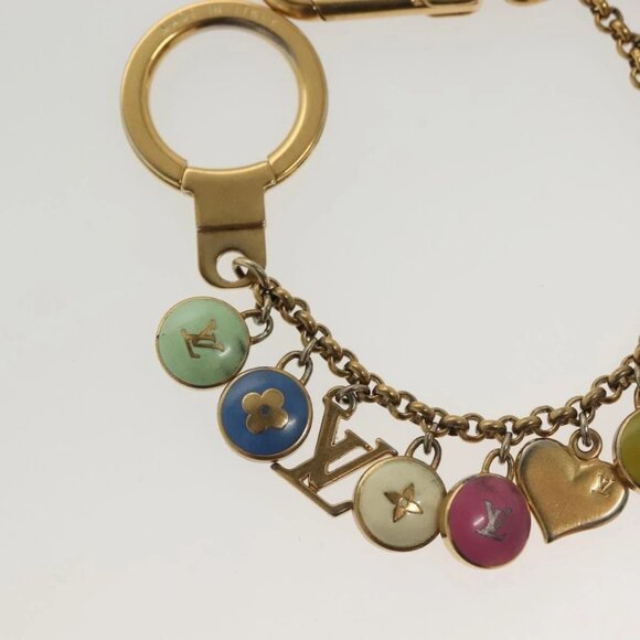 LOUIS VUITTON Porte Cles Chainne Pastille Key Holder Metal M66005 Auth 136335 - Picture 2 of 10